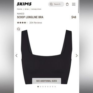 SKIMS Naked scooped longlined bra